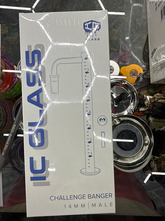 IC Glass CHALLENGE BANGER – 8" Tower 14mm Male Quartz