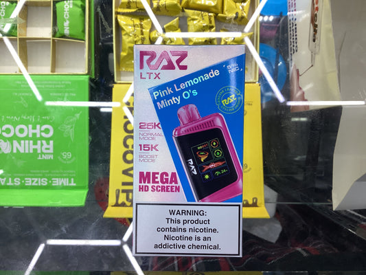 Raz dc25000 25k puffs pink lemonade minty os