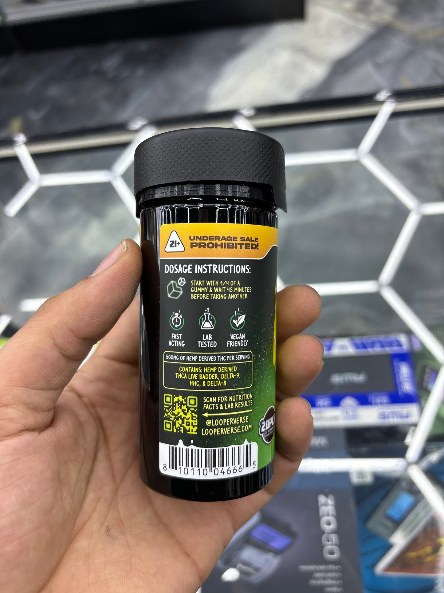 Looper gummies thca live badder green apple OG 10,000 MG