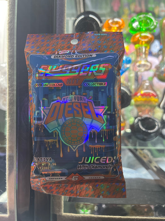 Sluggers hit juiced diamond preroll 5pck New York diesel sativa