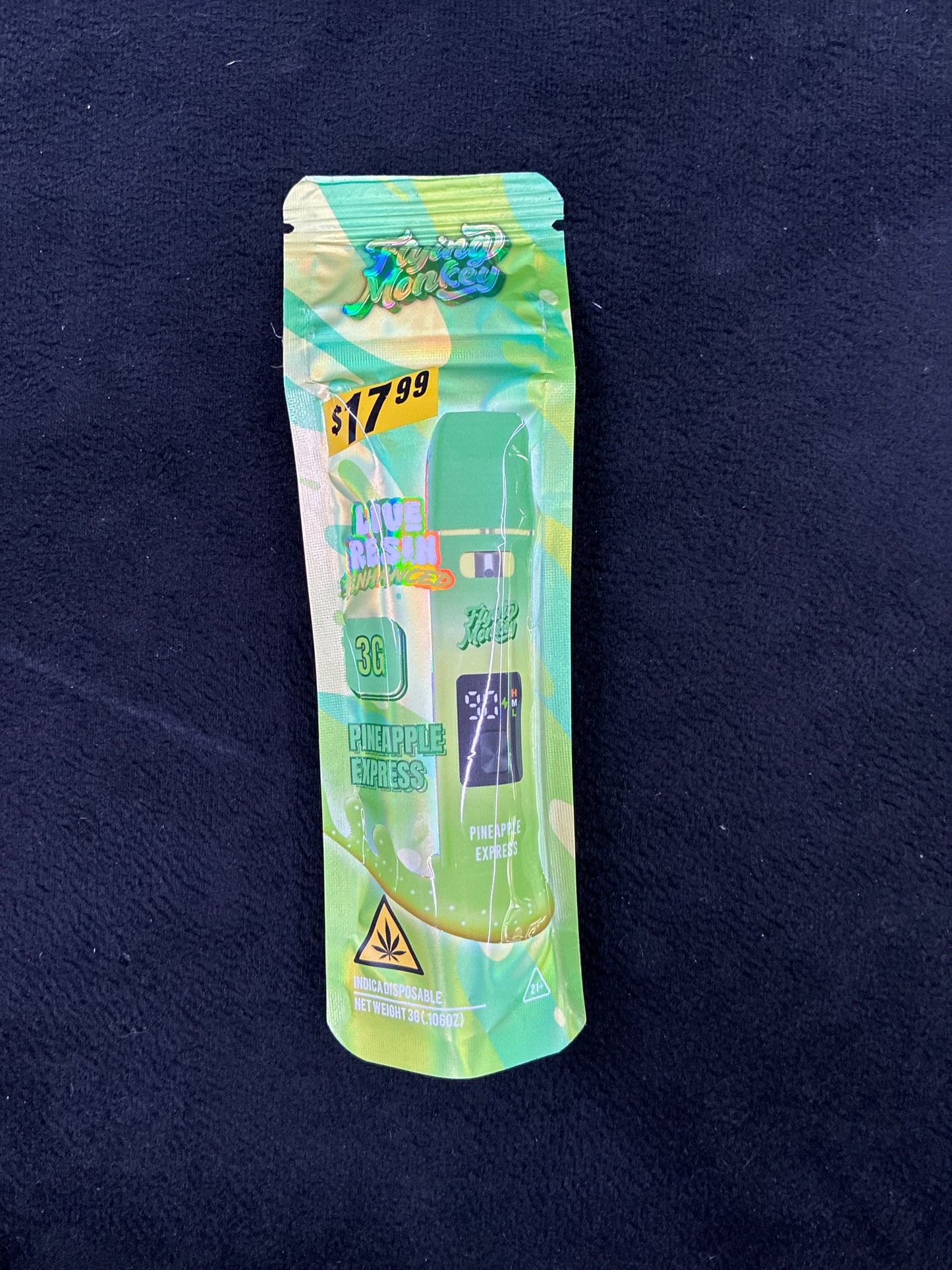 Flying monkey live resin enhanced 3g indica Pineapple Express