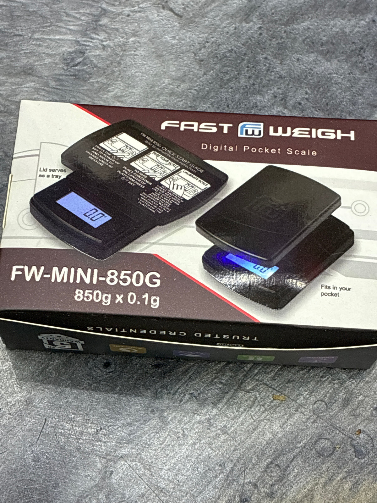 Fast weigh digital pocket scale fw-mini- 850g x 0.1g