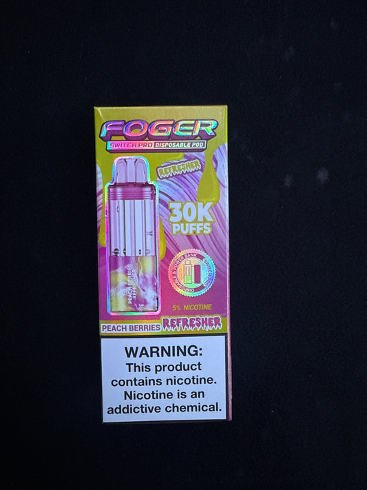 Fogger switch pro disposable pod 30k puffs Peach berries refresher