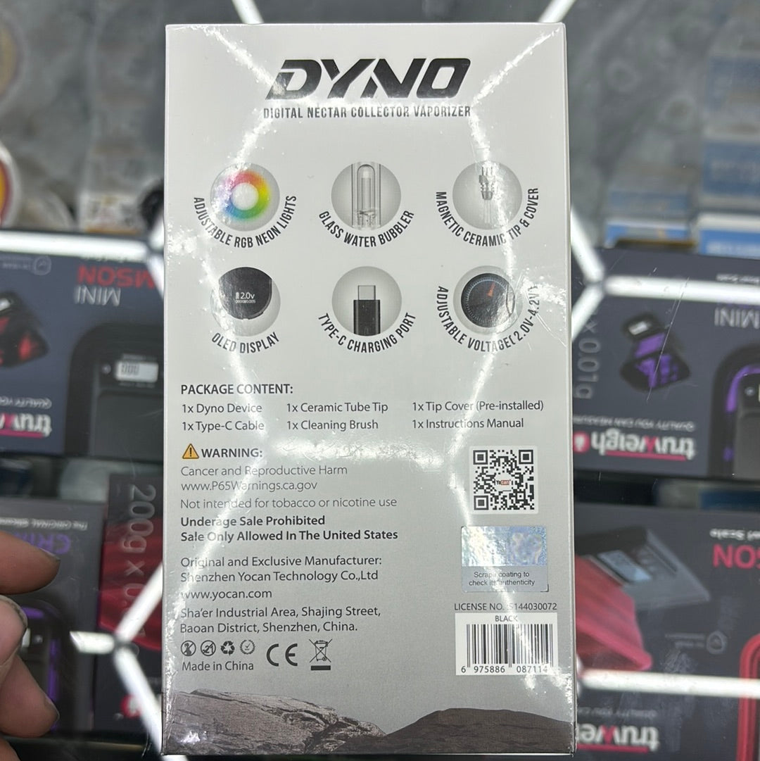 Yocan dyno digital nectar, collector vaporizer with water function perk black