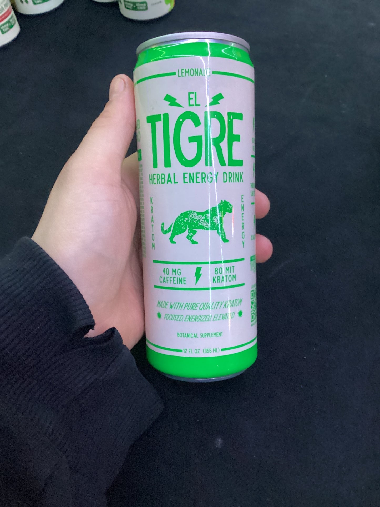 El Tigre herbal energy drink 40mg caffeine 80mit lemonade
