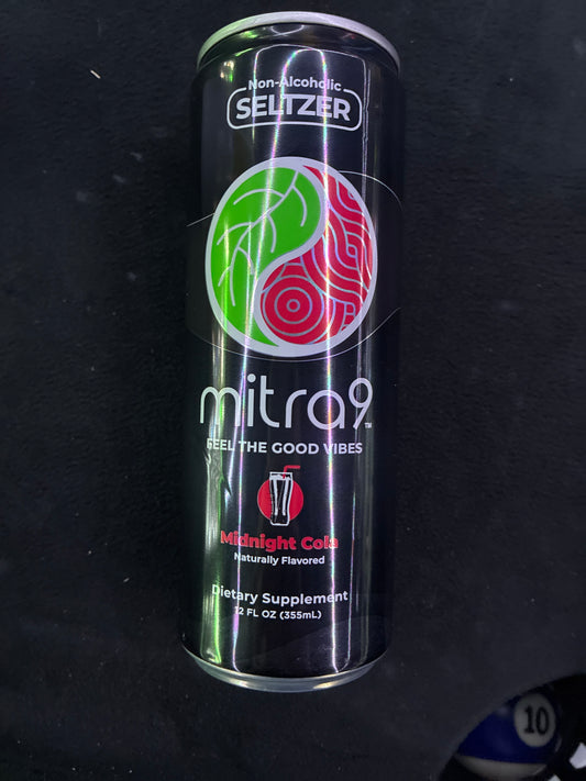 Mitra 9 Kratom Seltzer Drink- Midnight cola 12Floz 355ml