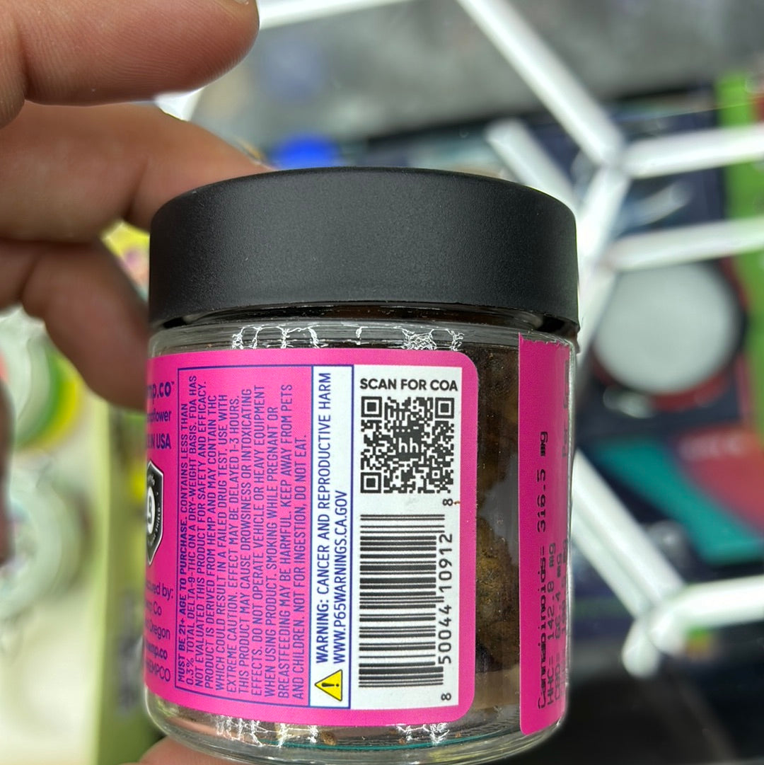 Hemp co pink panties, plus cherry pie, Indica