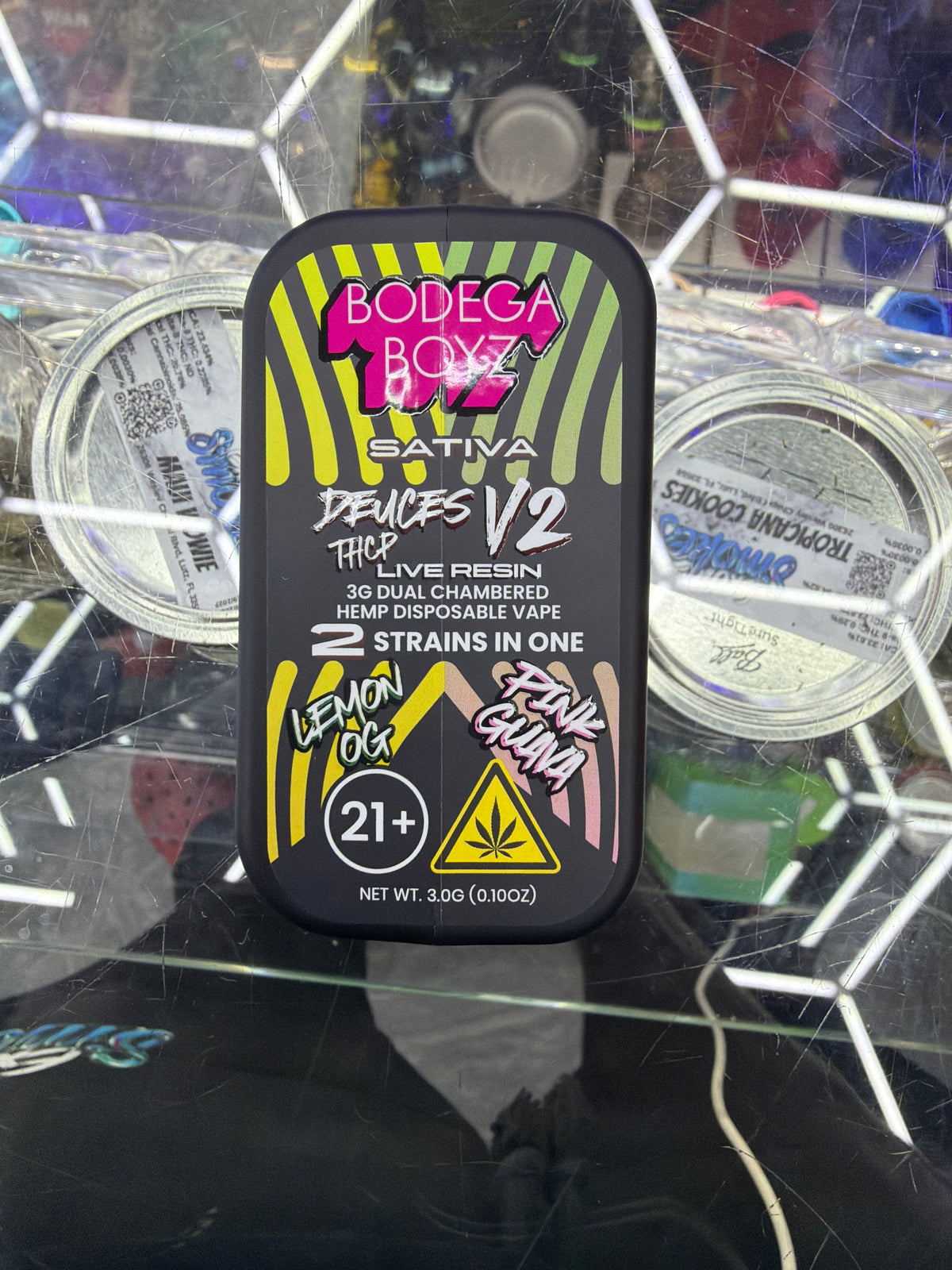Bodega Boy Thcp 3g disposable vape Dueces V2 sativa lemon og/ pink guava