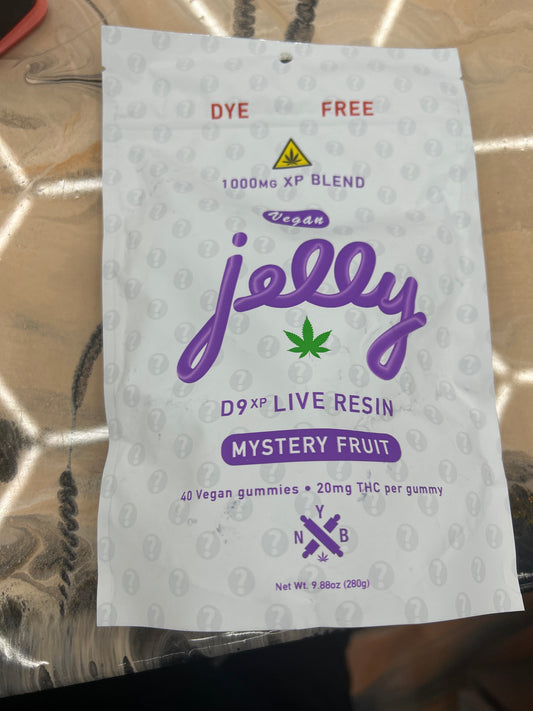 NYB jelly pure thc D9xp LR gummies 1000mg 40ct mystery fruit hybrid