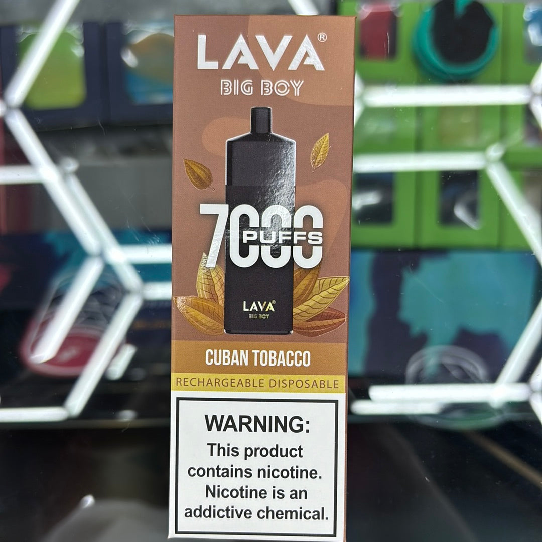 Lava big boy 7000 puffs cuban tobacco