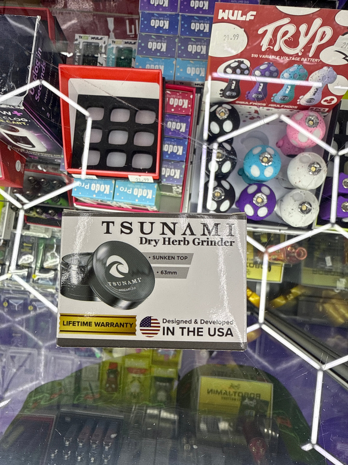 Tsunami dry herb grinder Dark Grey