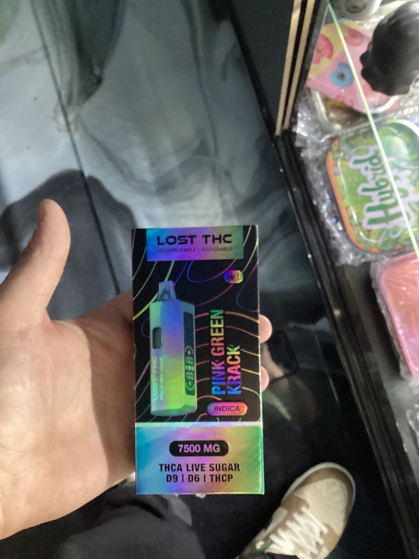 Lost thc live resin enhanced indica pink green krack 7.5 G