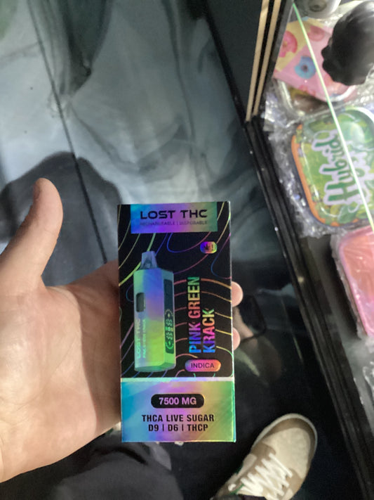 Lost thc live resin enhanced indica pink green krack 7.5 G