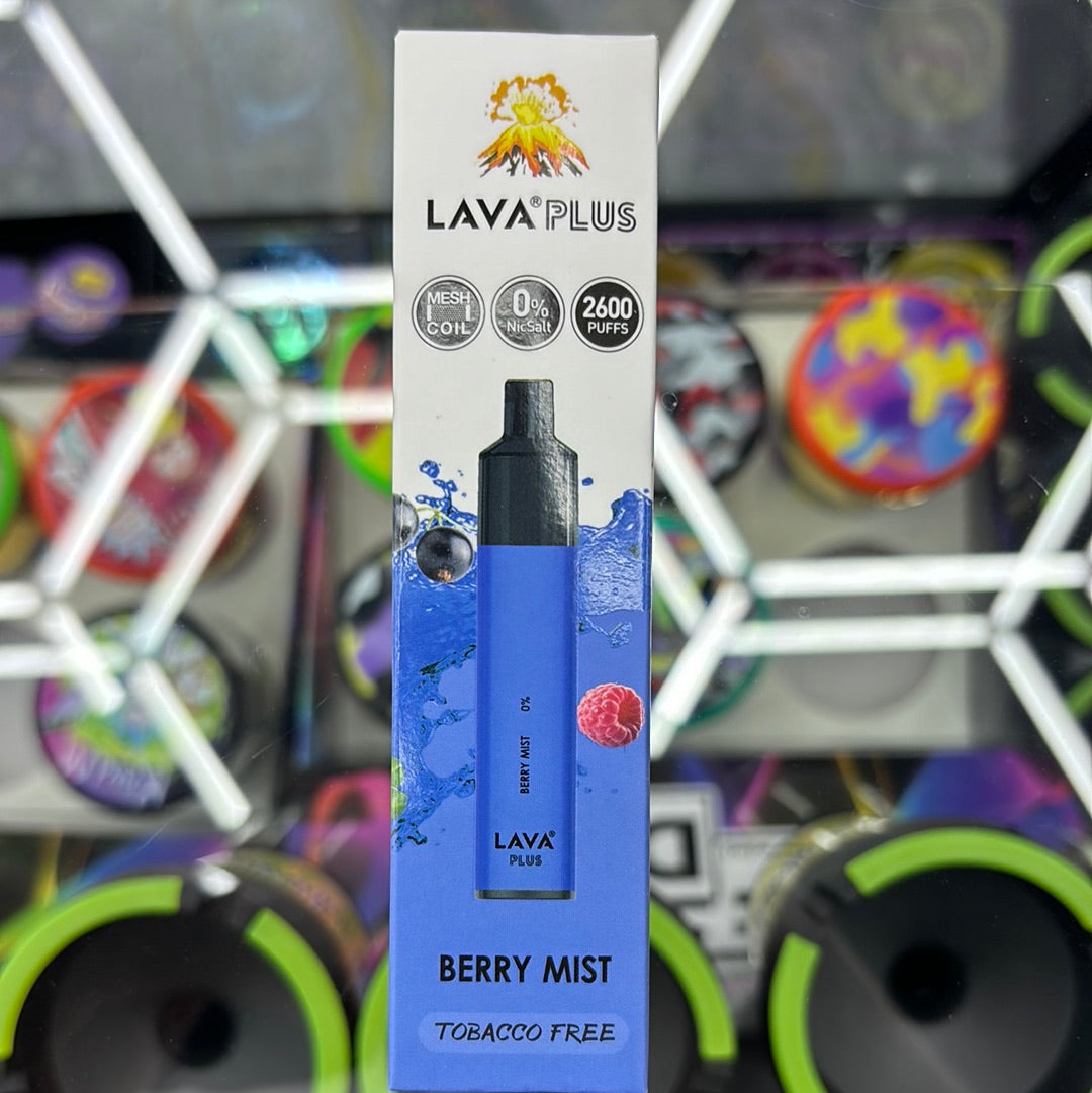 Lava plus tobacco free 2600 puffs berry mist