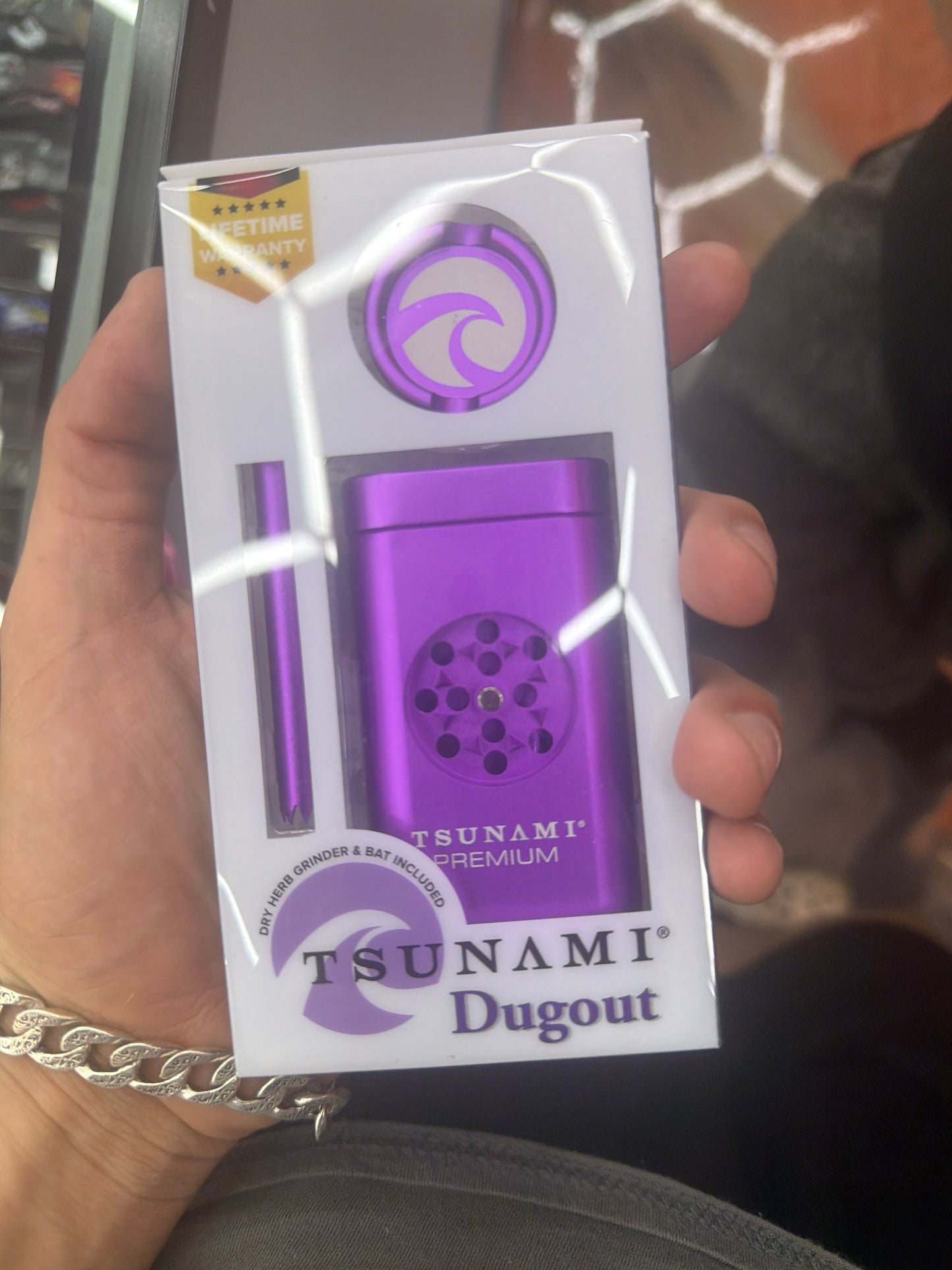 TSUNAMI Magnetic Dugout W/ Grinder purple