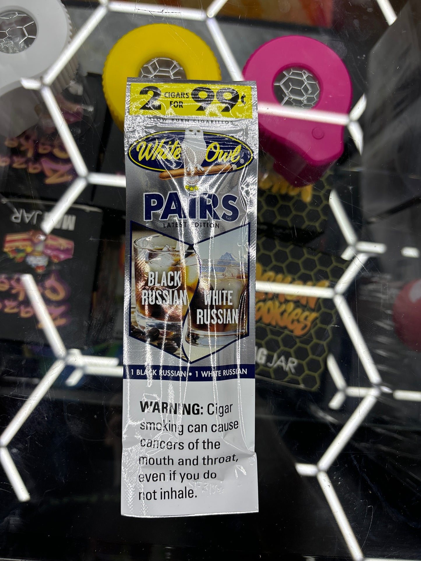 White owl pairs Black Russian ,white Russian cigarillos