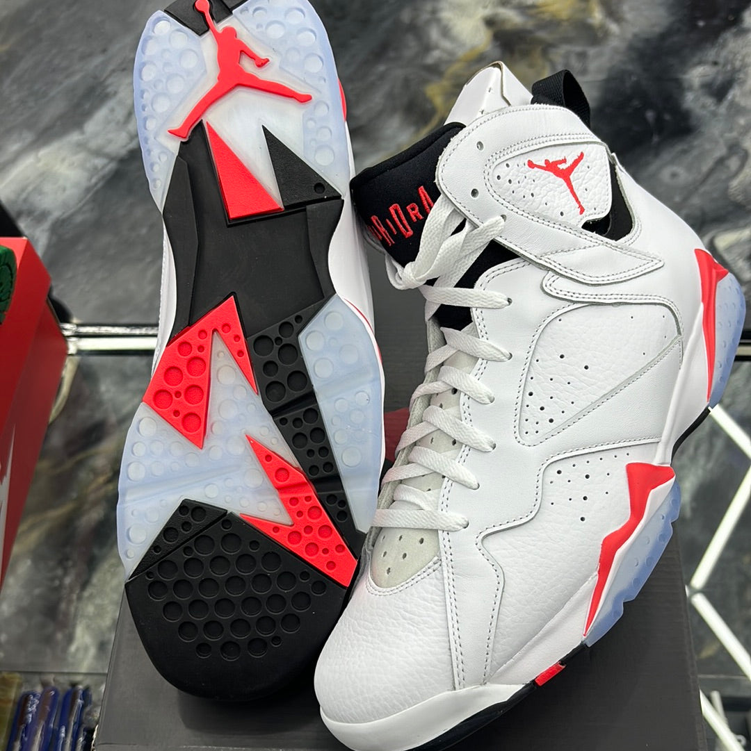 Air Jordan seven retro white/Crimson – Black Blanco/Noir size 13m