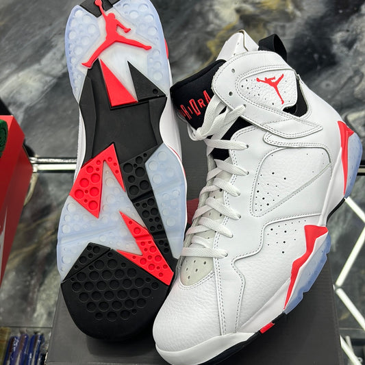 Air Jordan seven retro white/Crimson – Black Blanco/Noir size 13m