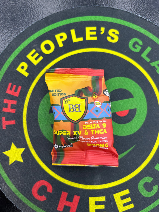 Bud buddy delta 9 super XV & thcp dual flavor gummies 1500mg per  strawberry blue truffle
