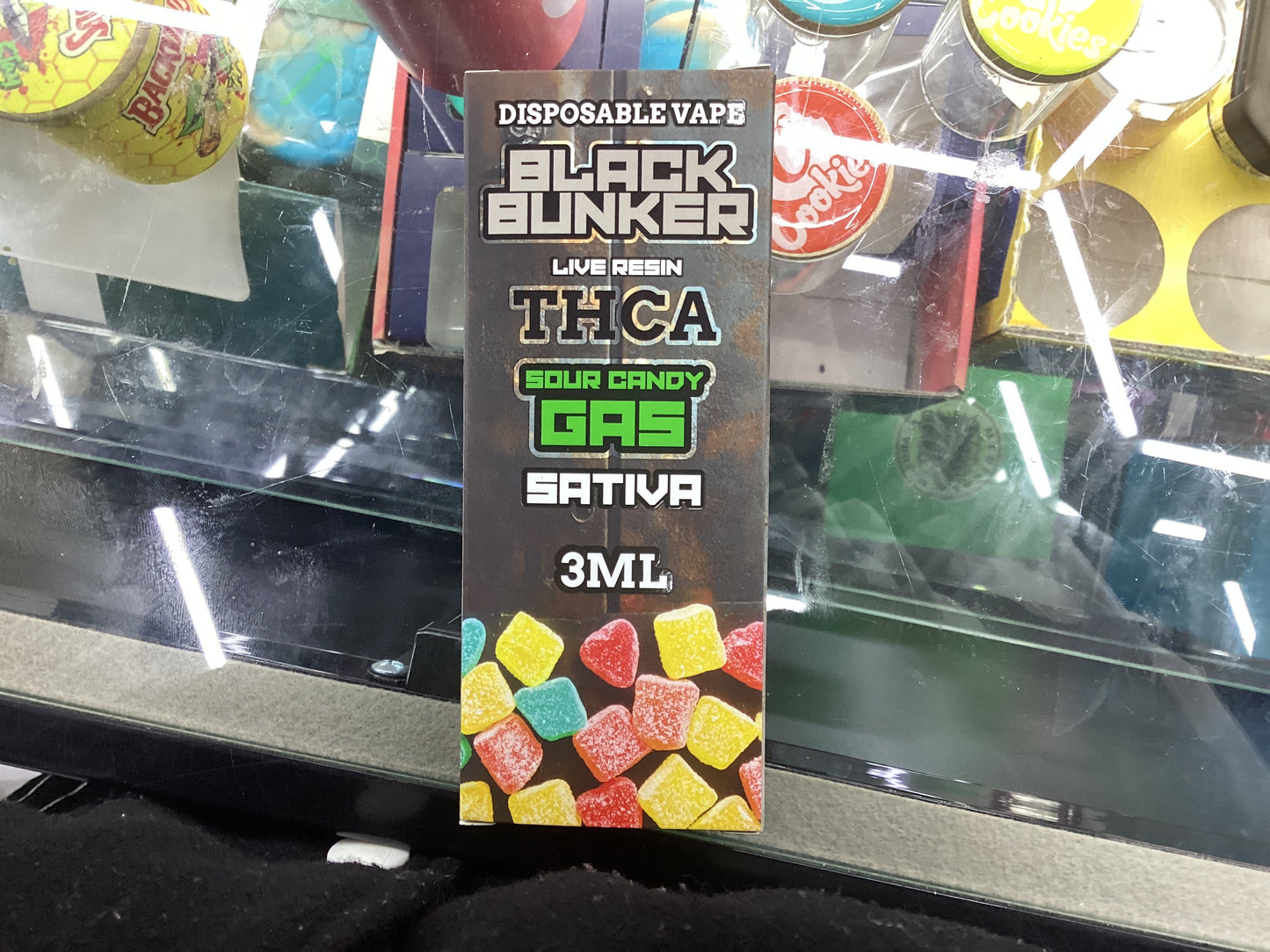 Black bunker live resin sour candy gas sativa 3ml