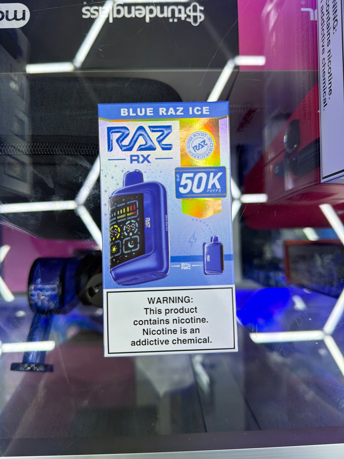Raz Rx 50k Puffs Blue Raz Ice