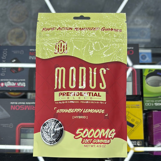 Modus presidential blend strawberry lemonade, hybrid 5000 MG 20 CT gummy‘s ￼