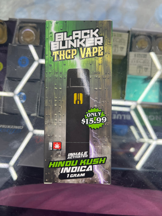 Black bunker thcp vape 1g hindu kush indica