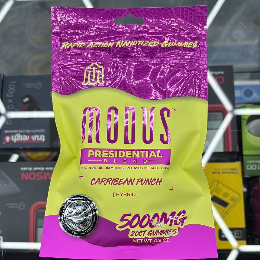 Modus presidential blend Caribbean punch hybrid 5000 MG 20 CT gummy‘s ￼