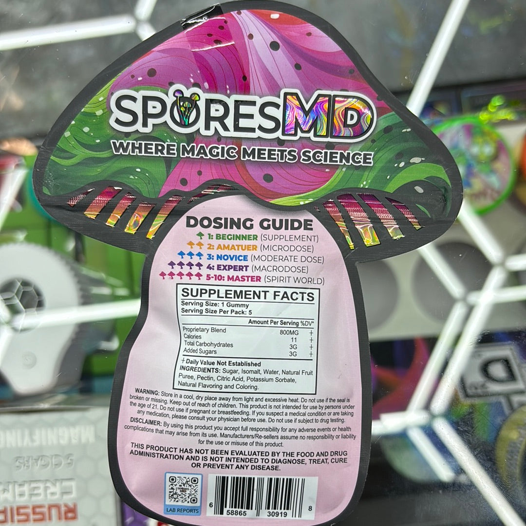 Spores md mellow melon trips infuse, nootropic gummy‘s, 4000mg 5 gummy‘s￼