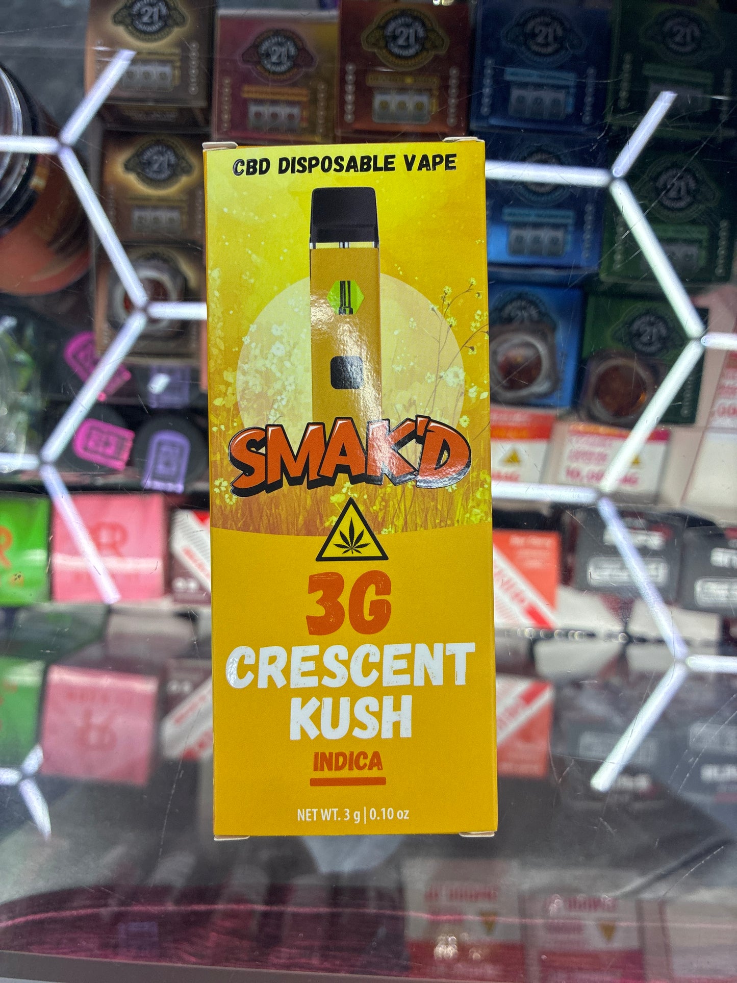 SMAK’D 3g cbd disposable vape crescent kush Indica