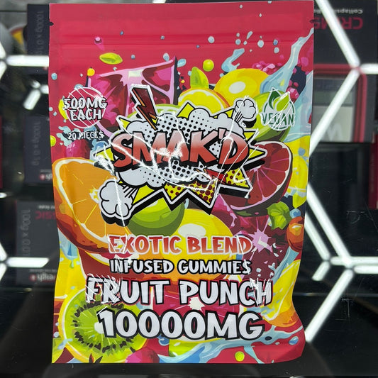 Smak’d exotic blend fruit punch 10,000 MG
