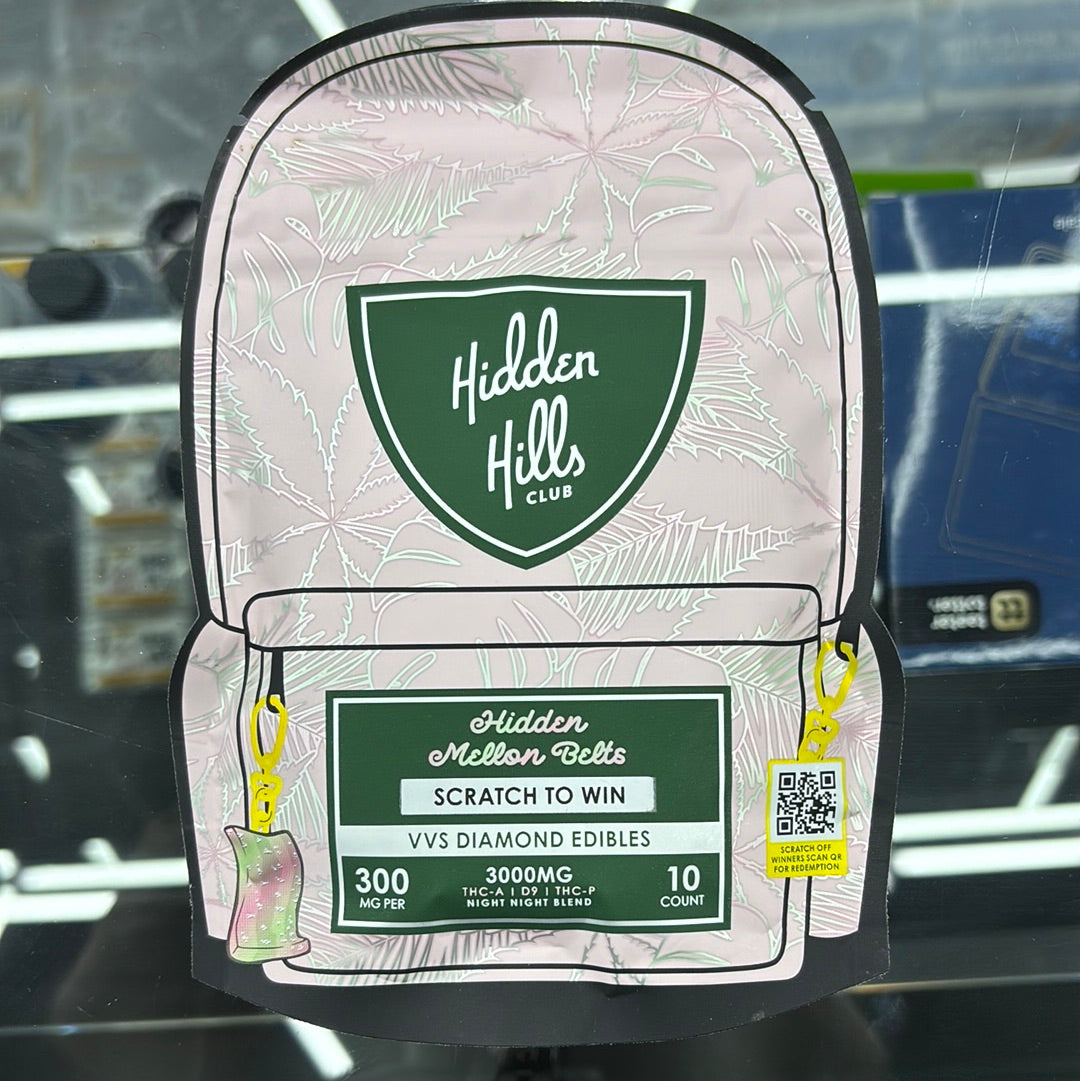 Hidden Hills club, hidden mellon belts, 3000 MG 10 count