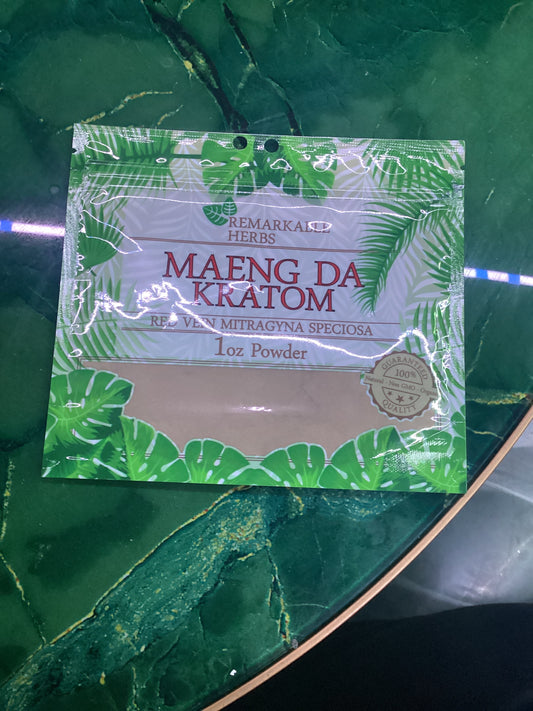 Remarkable herbs, maeng da Kratom , red vein mitragyna speciosa 1oz powder