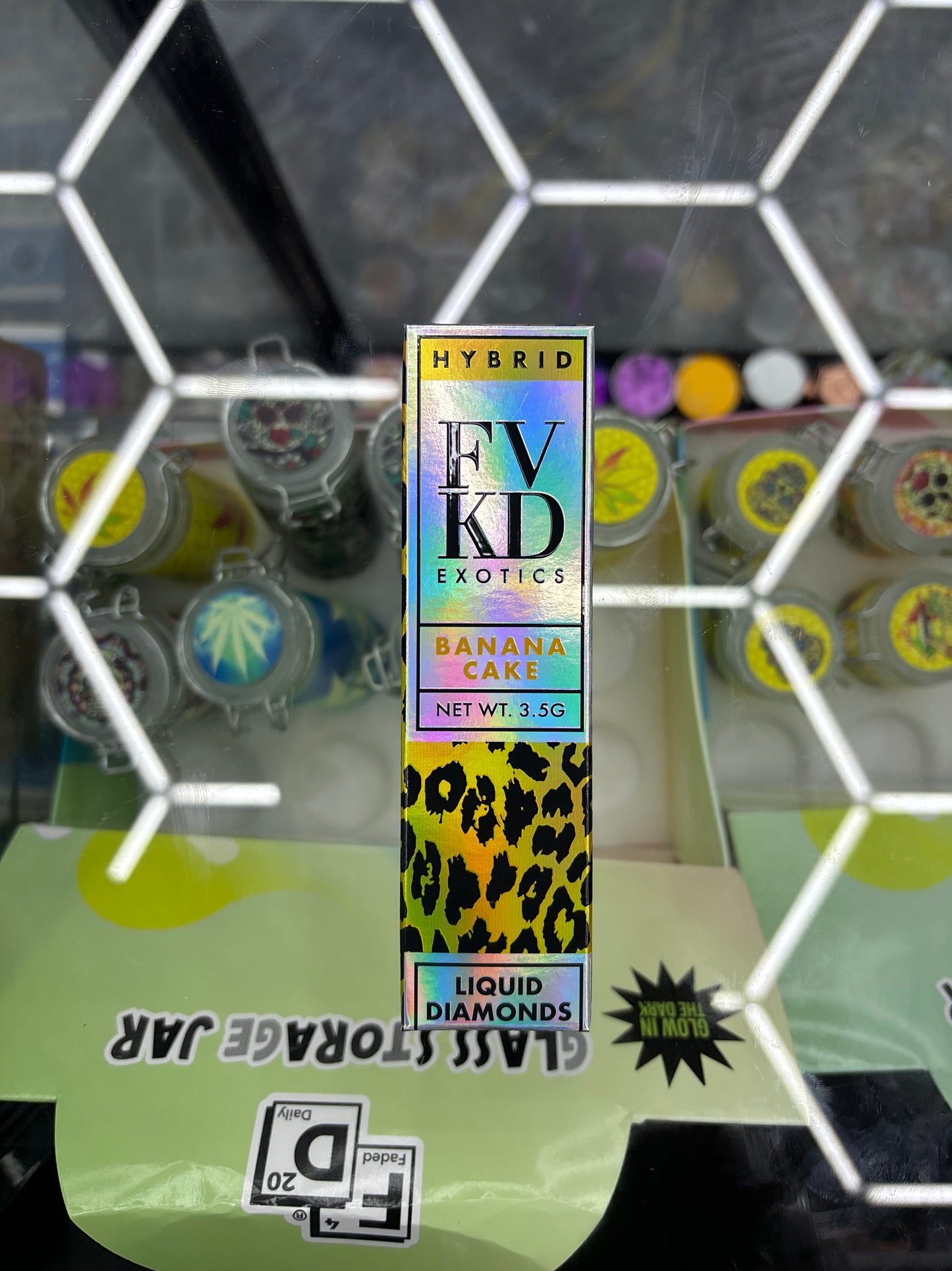 Fvkd exotics banana cake, 3.5G hybrid THCA diamounds