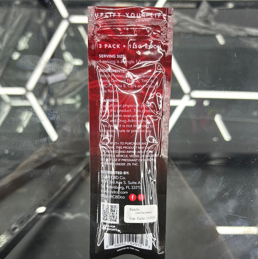 Uplift THCA pre-rolls, 4.5 g strawberry shortcake Indica