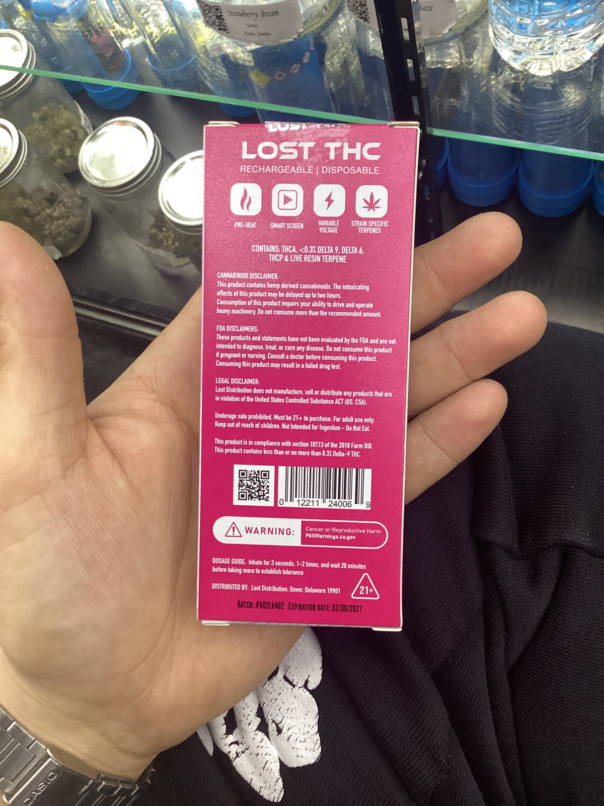 Lost thc melted diamonds 3g watermelon zkittles indica