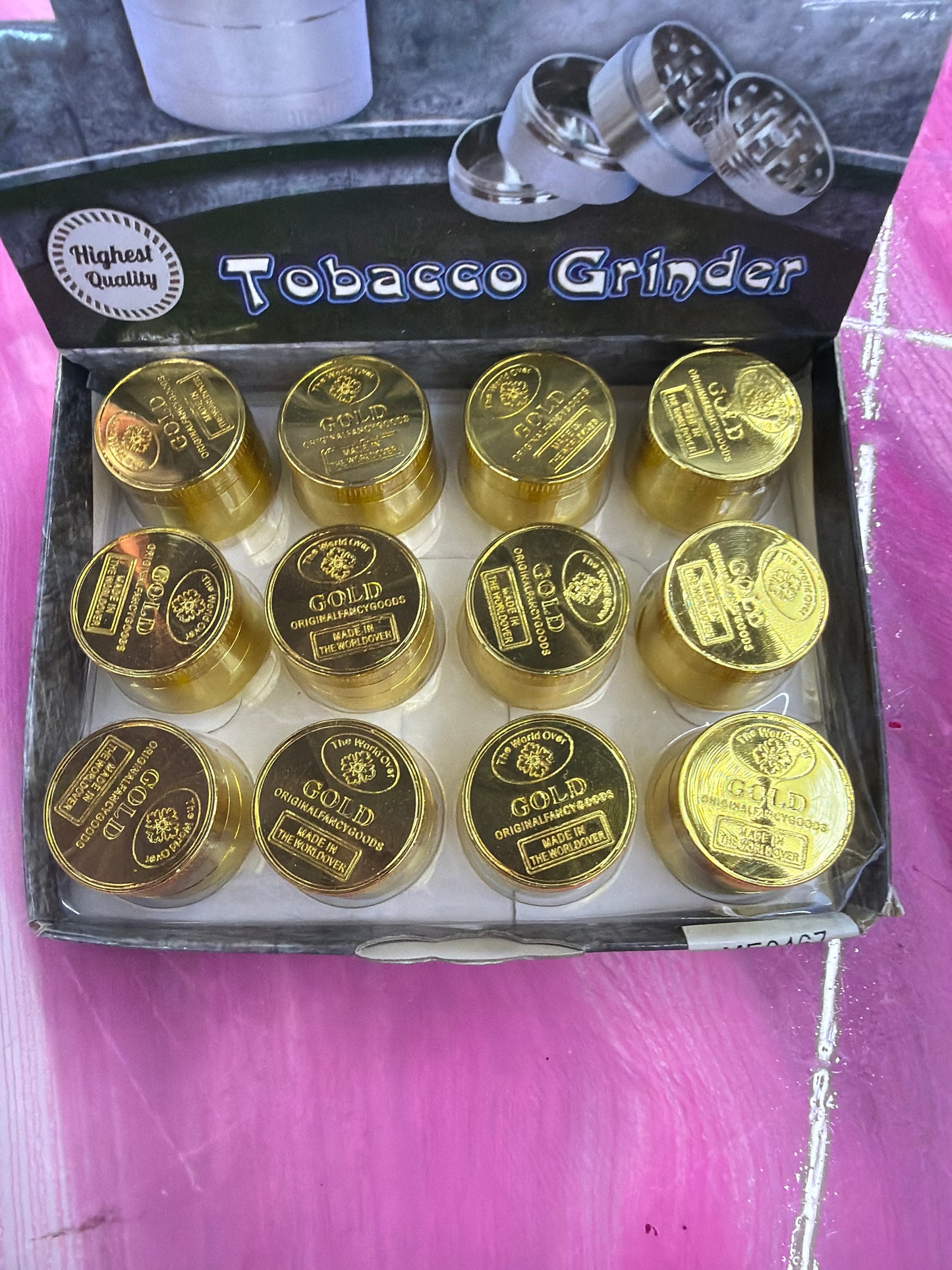 4 part gold tobacco grinder