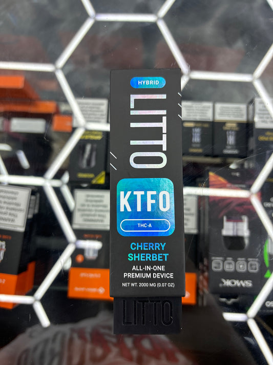 Lotto ktfo thca cherry sherbet, hybrid 2g disposable