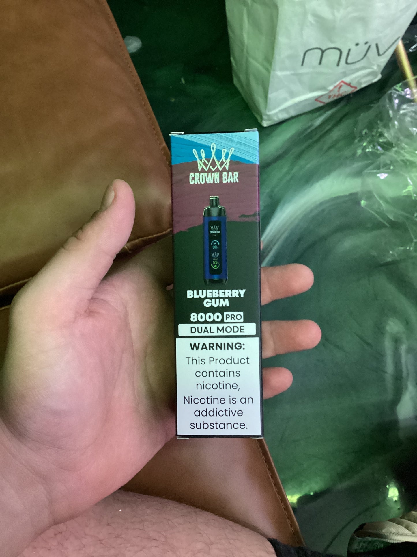 Al fakher crown bar blueberry gum 8000puffs