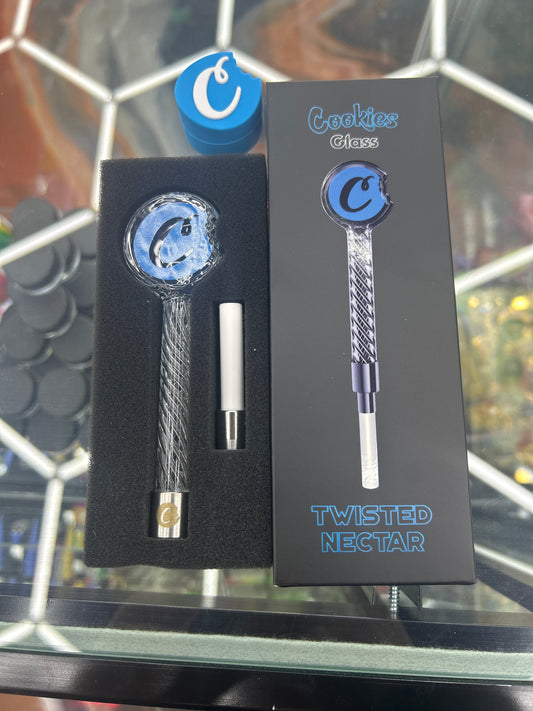 Cookies glass nectar collector twisted nectar blue