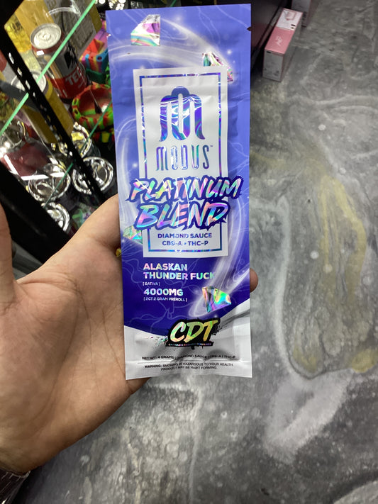 Modus platinum blend thcp prerolls 2pack alaskin thunder fuvk sativa