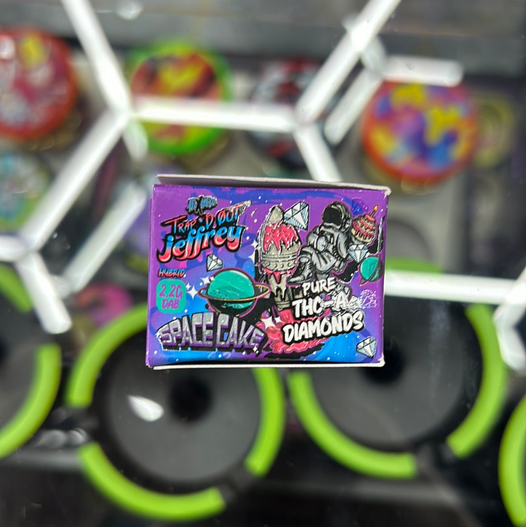 Trap’d out Jeffery spacecake THCA diamonds 2.2 G dabs hybrid