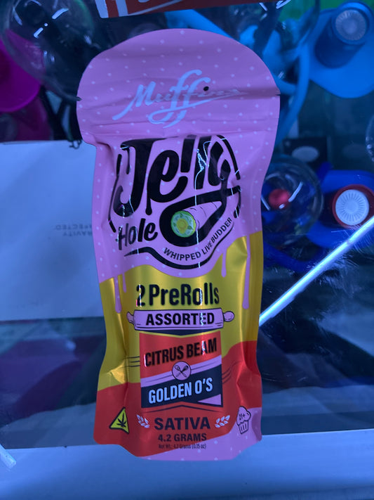 Jelly hole 2 prerolls assorted cirus beam/ golden o’s sativa