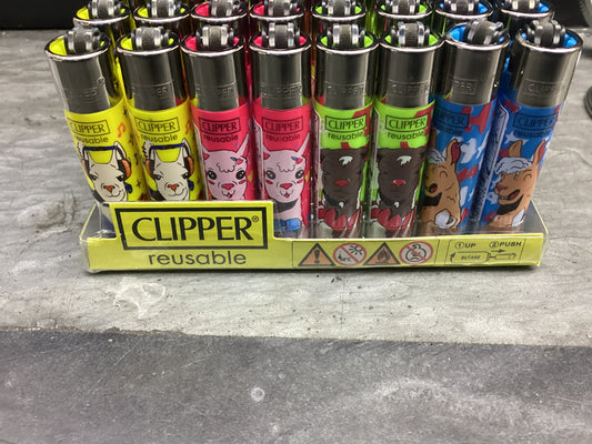 Clipper reusable animal gold design lighters