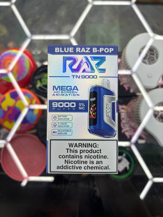 Raz 9000puffs blue raz b pop