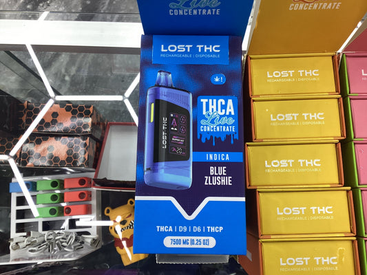 Lost thc thca live concentrate 7.5g blue zlushie indica