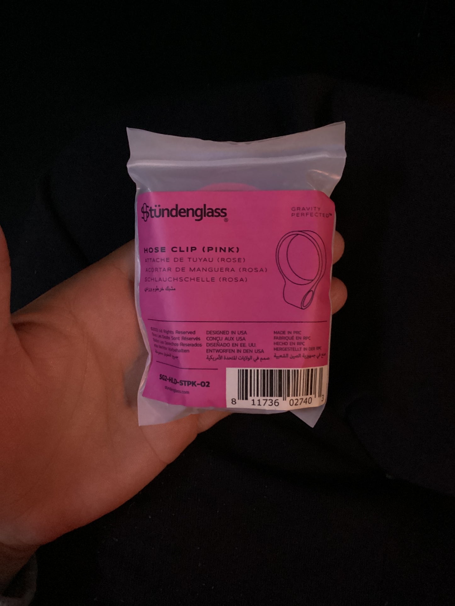 Stundenglass hose clip pink