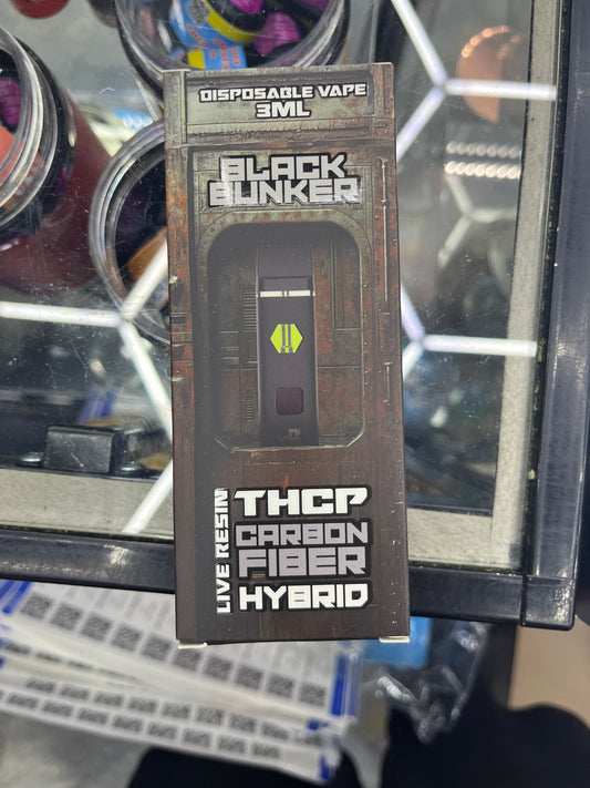 Black bunker disposable thcp vape thca hybrid carbon fiber 3ml