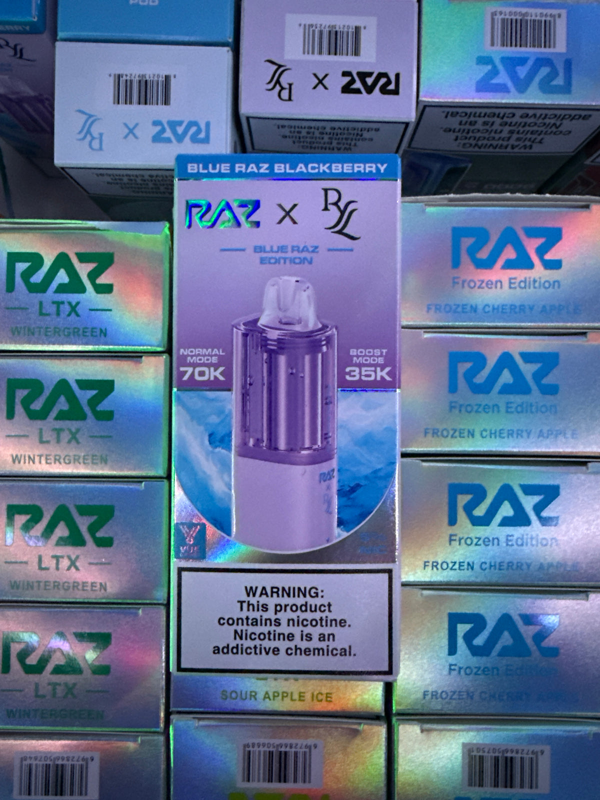 Raz x RL Vue Pod 70k Blue Raz Blackberry