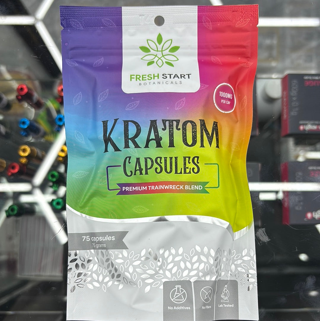 Fresh start botanicals Kratom train wreck 75 caps